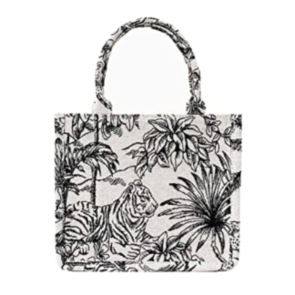 Luxe Woven-Texture Fashion Tote – Chic Cotton-Linen Look